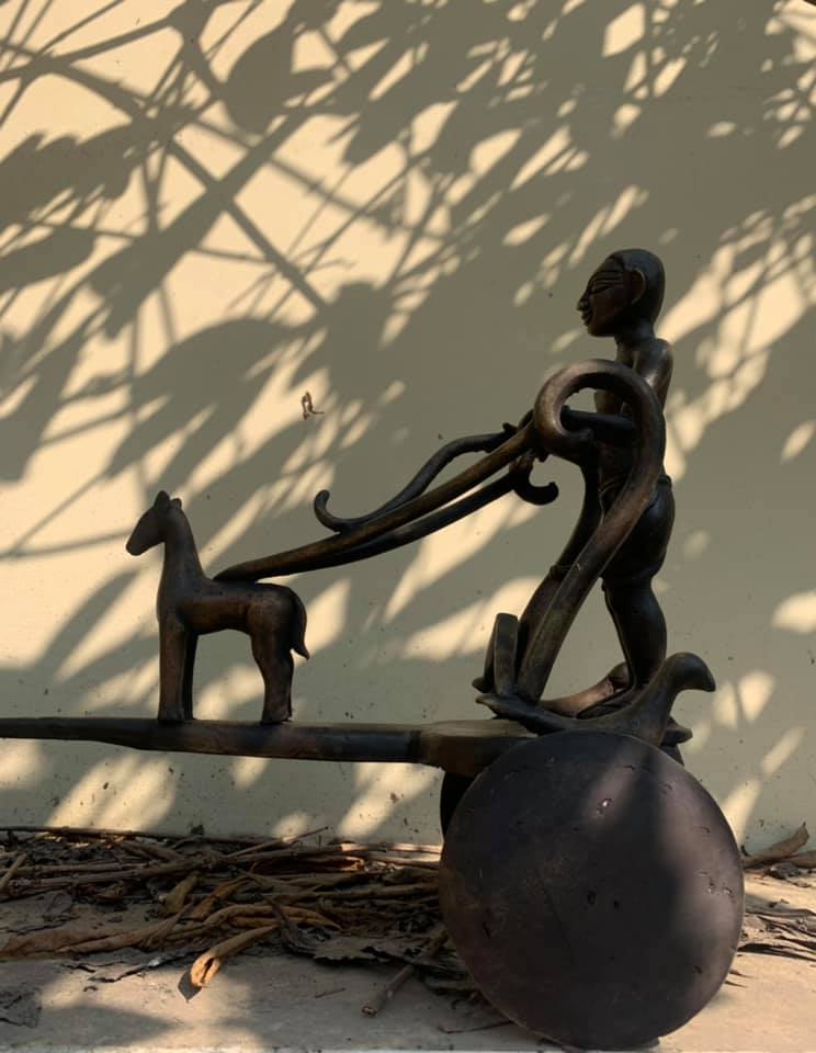 Bullock Cart with Driver inspired by Harappan Bronze