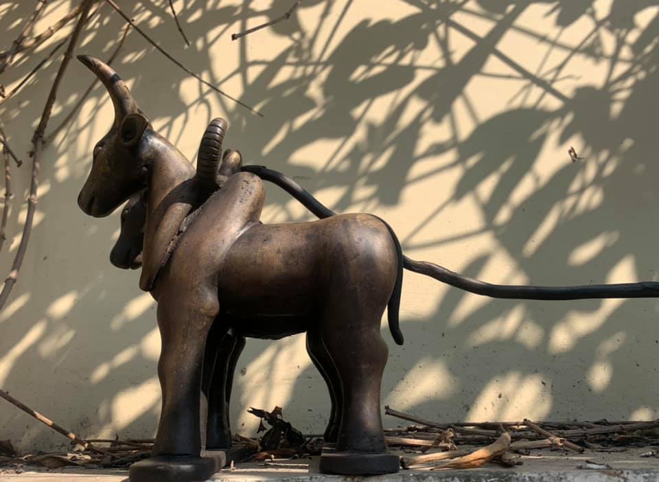 Bullock Cart with Driver inspired by Harappan Bronze