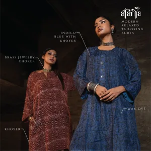 natural dye indigo saree x aranya x bfa x fxyz