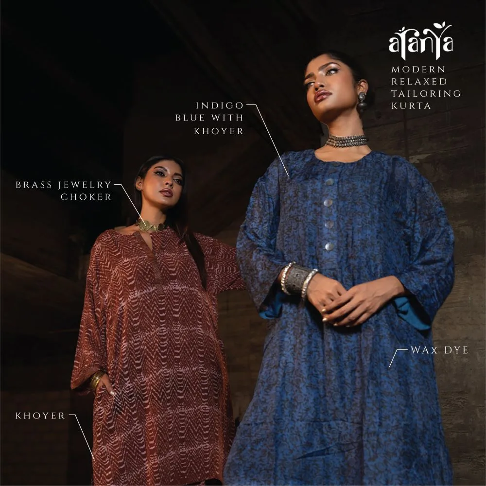 natural dye indigo saree x aranya x bfa x fxyz